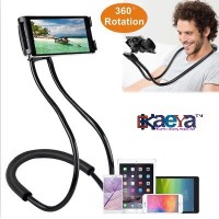 OkaeYa Lazy Hang Neck Phone Stand Mount Necklace for All Brand Also Use as Selfie Stick (Colour May Vary)